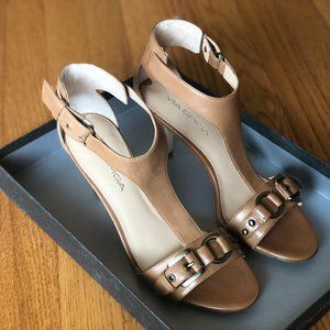 Brand New, Via Spiga Heels, Size 6M, Camel Calf